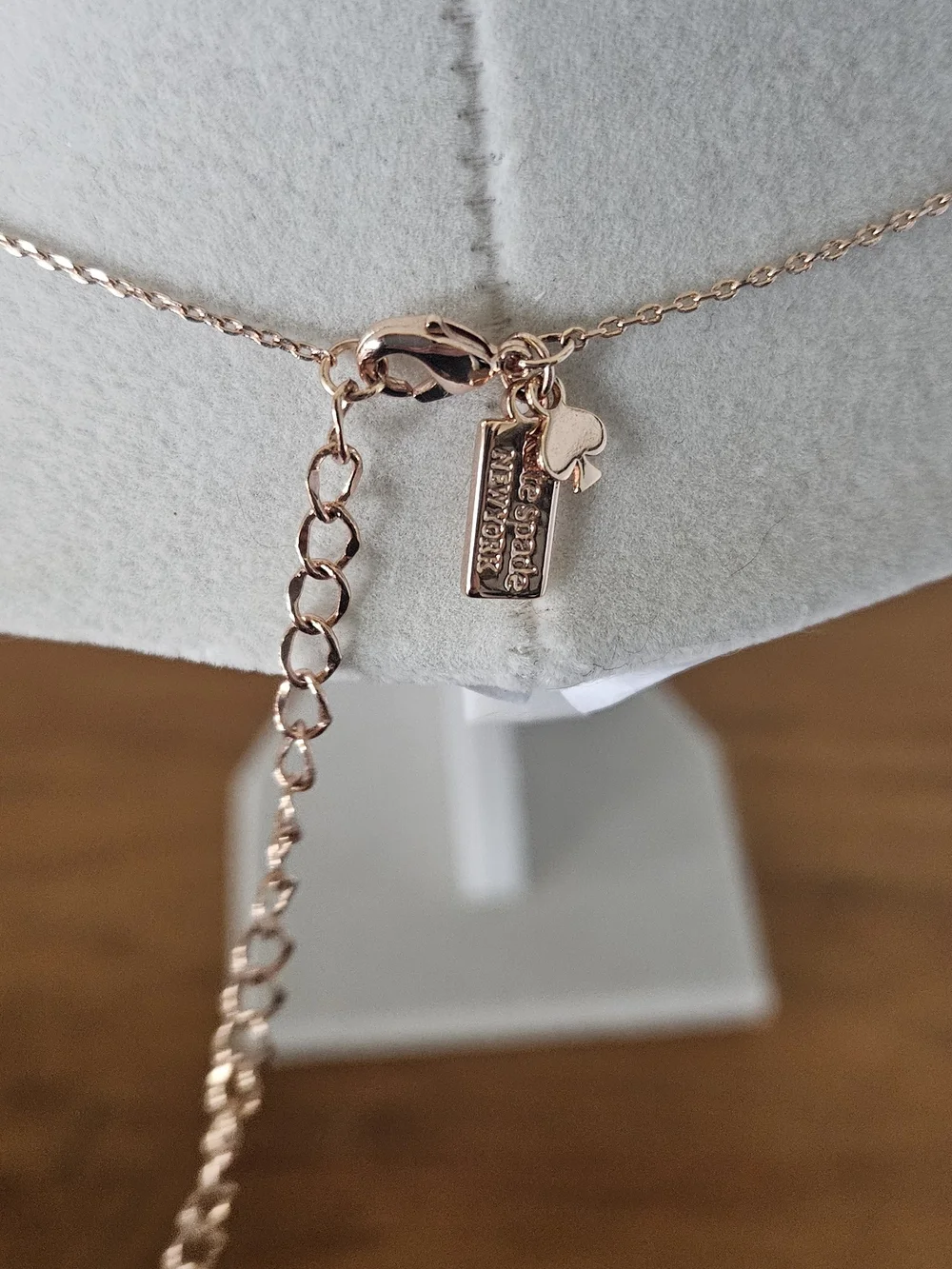 kate spade Rose Gold Necklace with Pink Spade Pendant